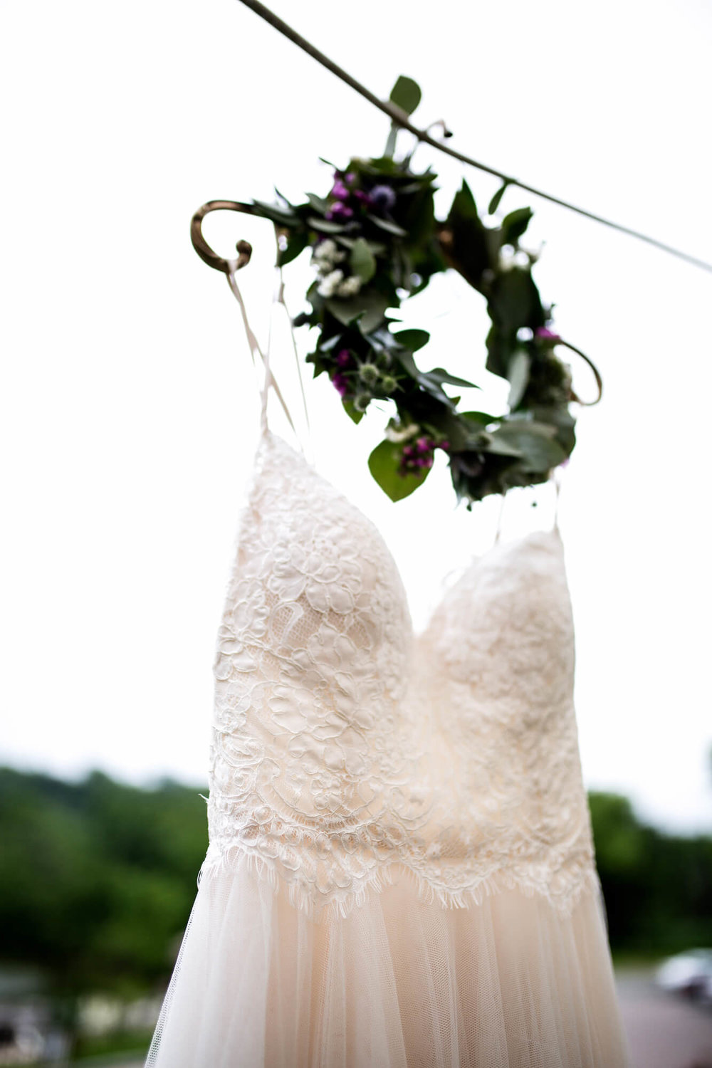 Rustic Wedding in South New Jersey | Wedding Dress Details
