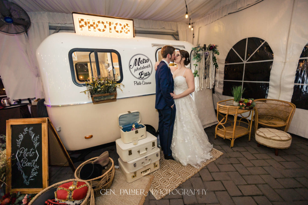 Outdoor Fall Wedding in South New Jersey | Metro Photo booth Bus South Jersey