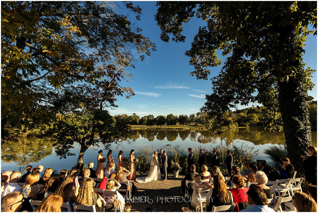 South Jersey Unique Wedding Venues Estate at Eagle Lake Wedding Ceremony