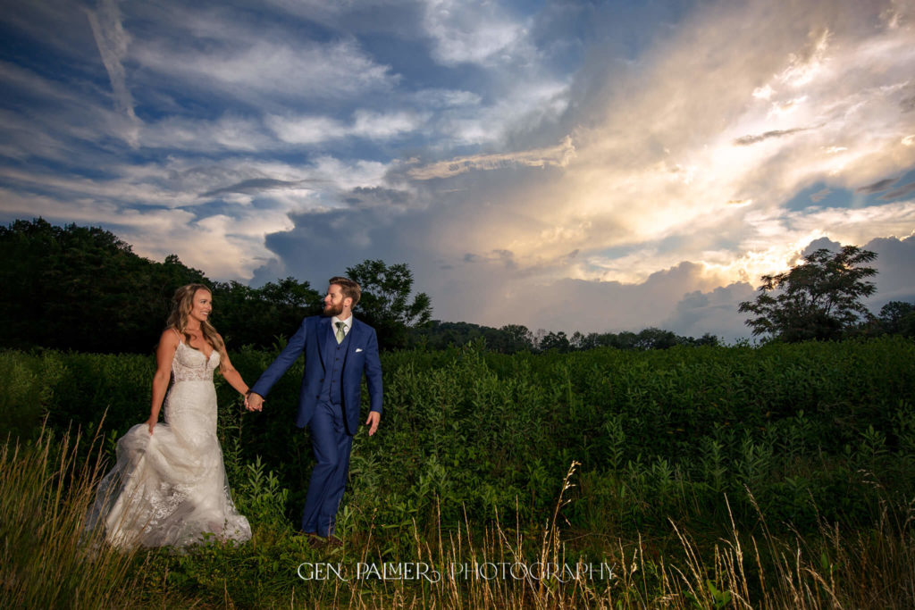 The Estate at Eagle Lake | Chesterfield NJ | Bride and Groom Sunset