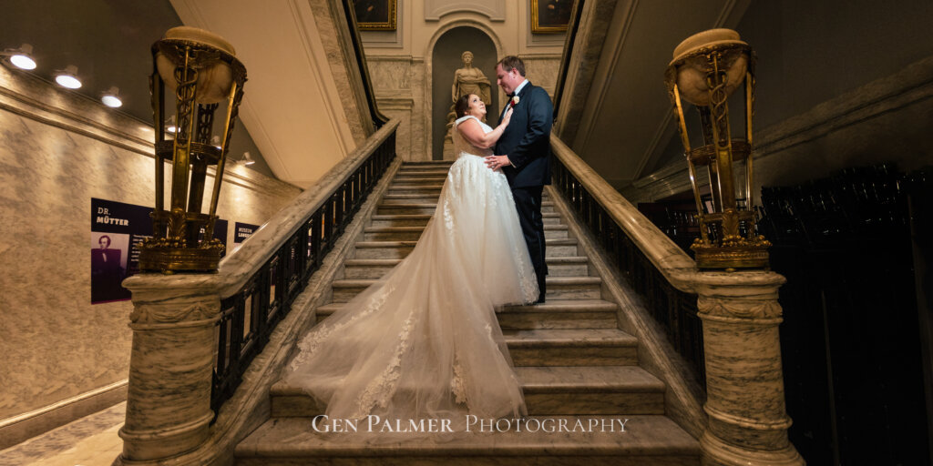 College of Physicians of Philadelphia Wedding Staircase
