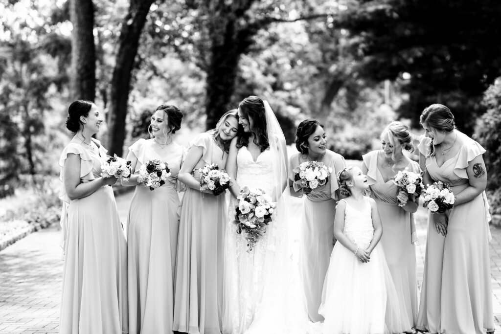 Tent Wedding in South New Jersey | Bridal Party