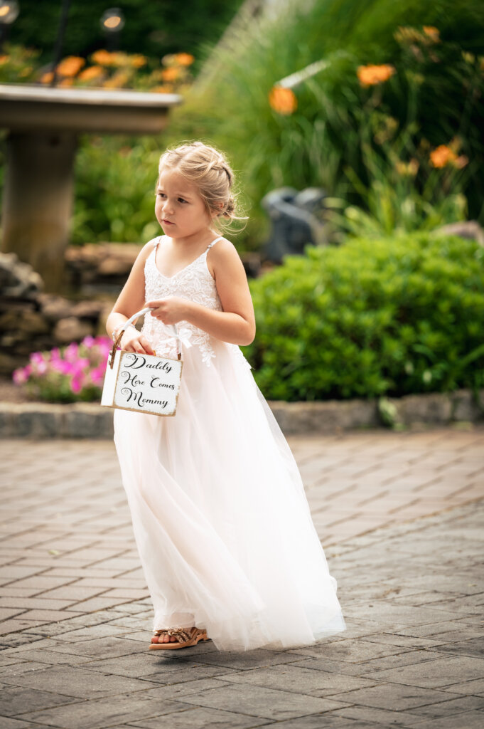 Tent Wedding in South New Jersey | Flower Girl
