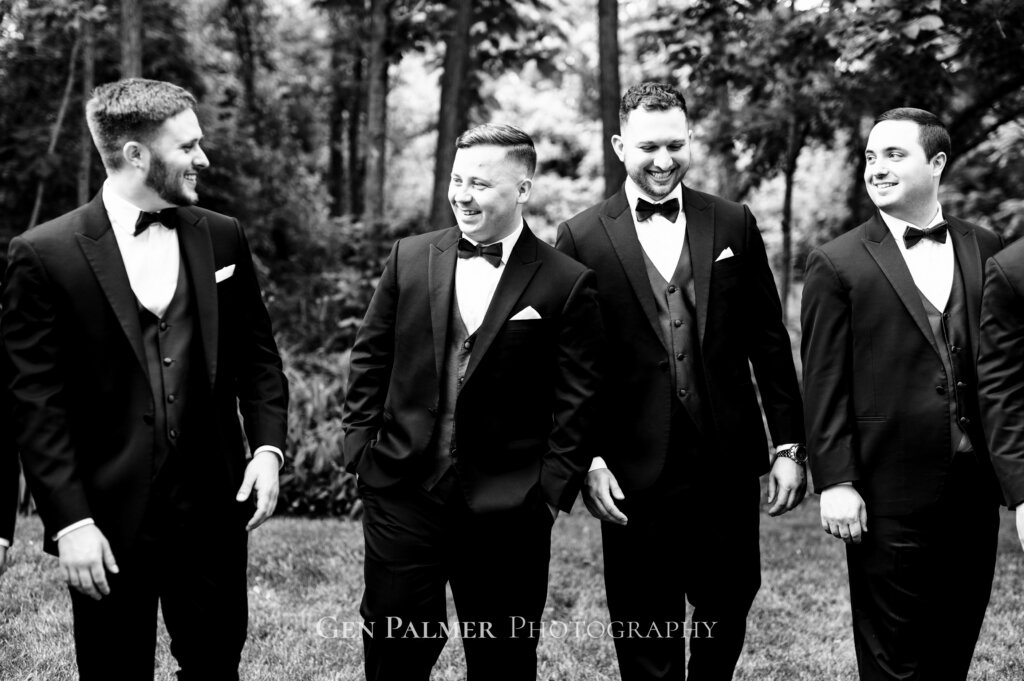 Intimate Wedding in South New Jersey | Groom with his Groomsmen