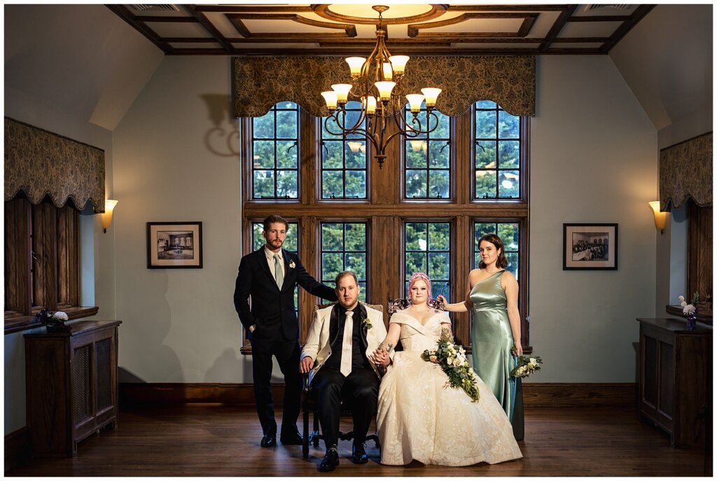 Bride and Groom with their Wedding attendants