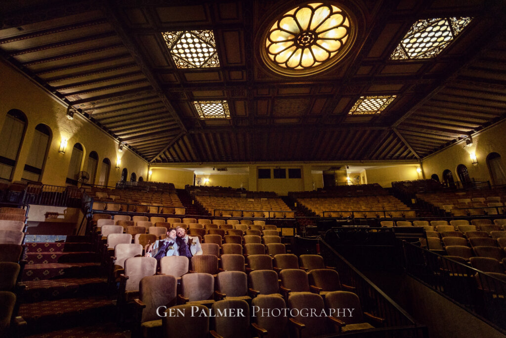 Collingswood Grand Ballroom | Wedding Portraits in Theater