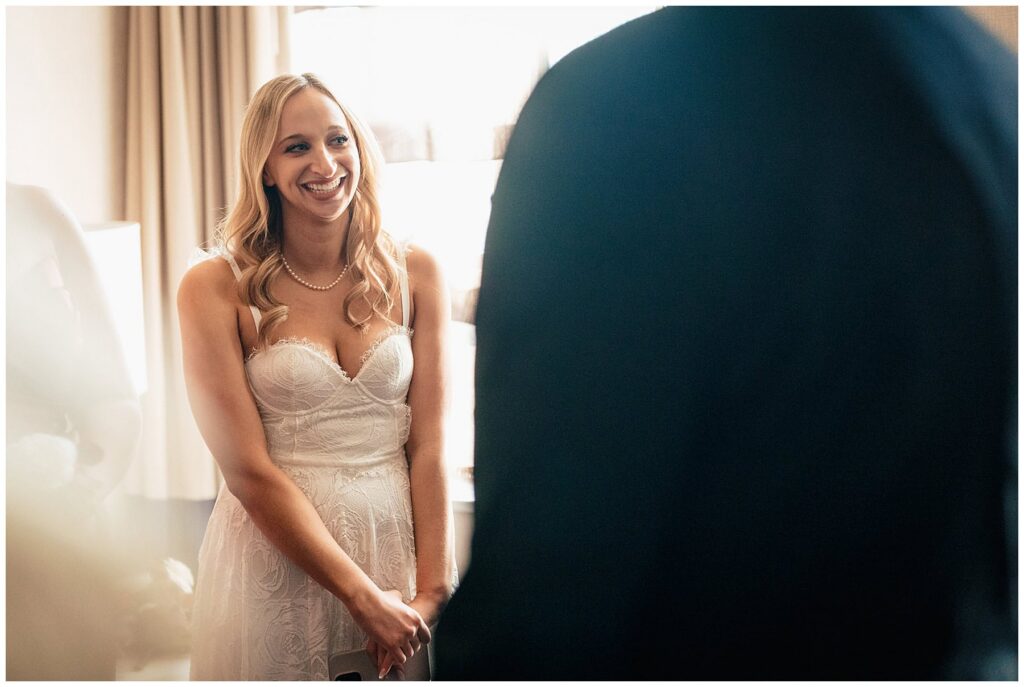 Intimate wedding ceremony at the Kimpton Hotel Palomar in Philadelphia