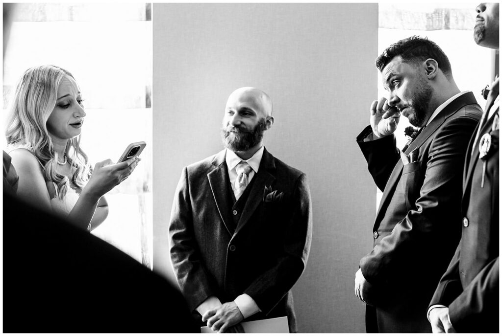 Intimate wedding ceremony at the Kimpton Hotel Palomar in Philadelphia