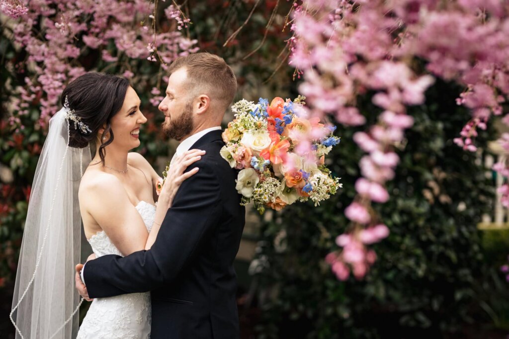 Community House of Moorestown Wedding Bride & Groom Portraits Spring