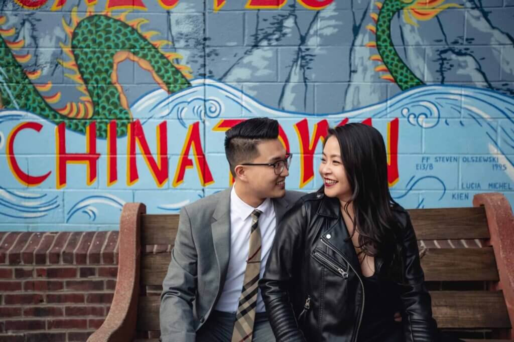 Unique Engagement Photoshoot Ideas | Chinatown