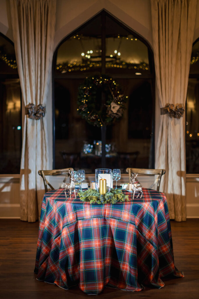 Grooms dinner table at Aldie Mansion