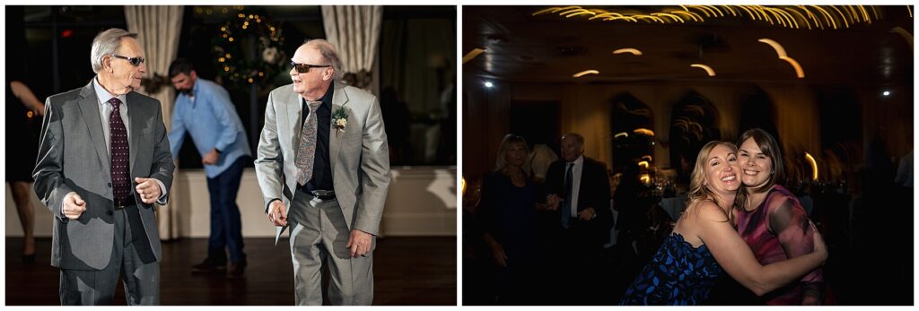 Guests at LGBTQ+ wedding at Aldie Mansion