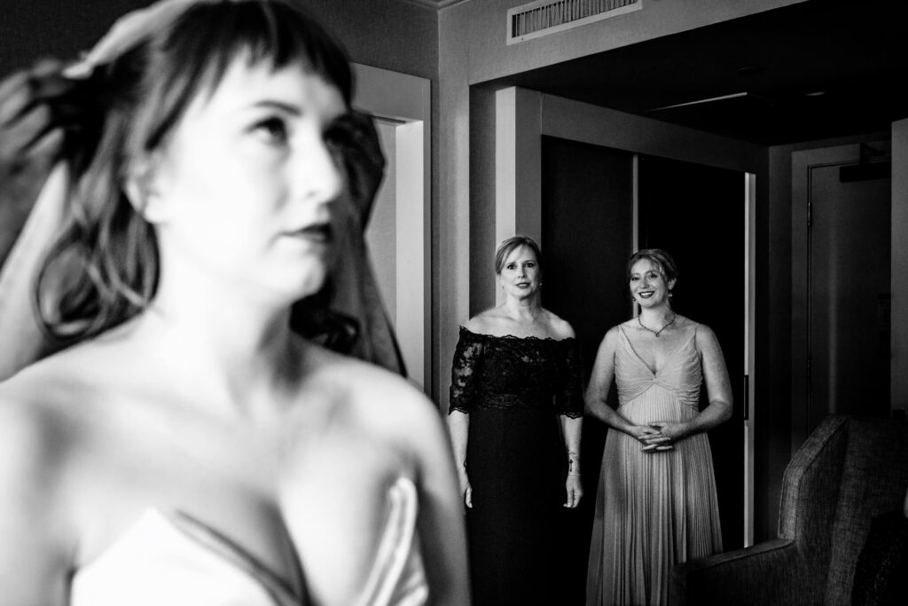 Bride getting ready at Kimpton Hotel