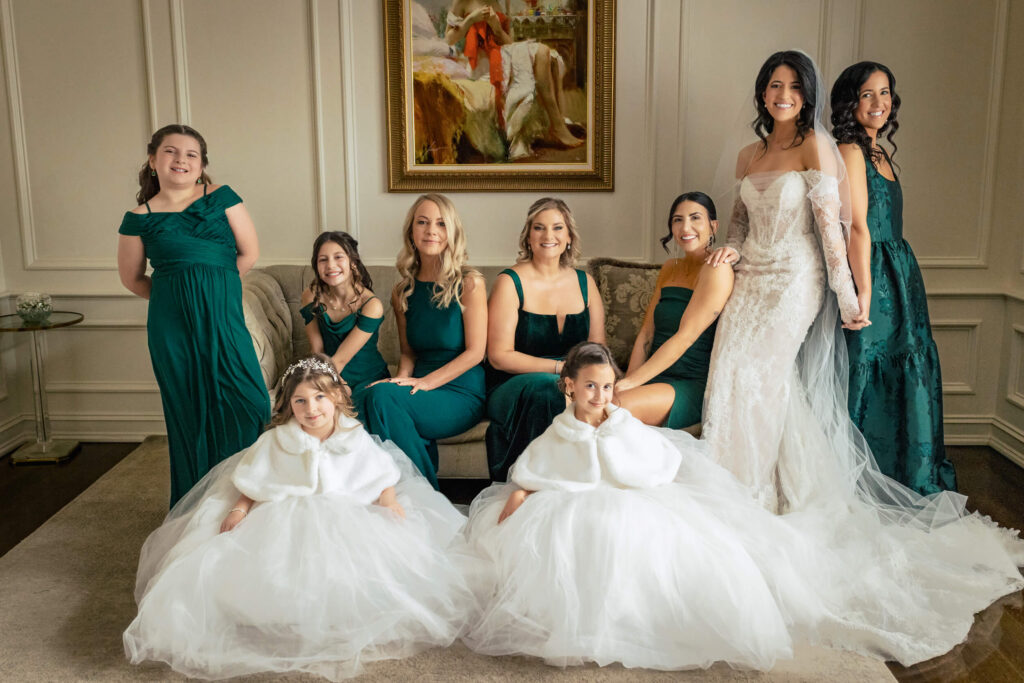 Bride and Bridesmaids at Nanina's In The Park