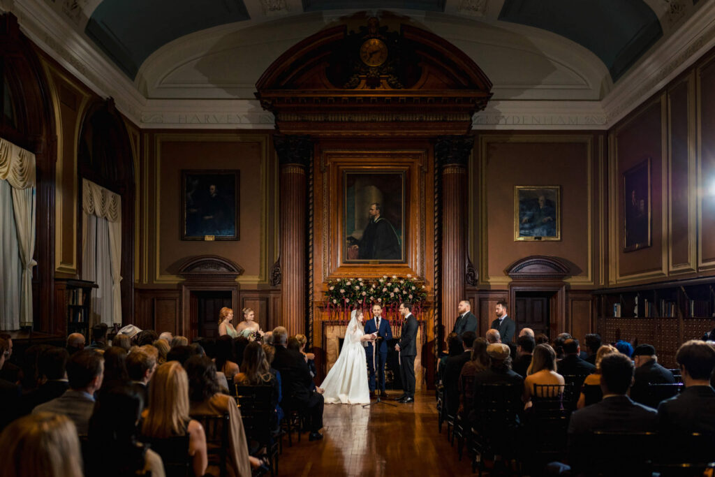 Couple getting married at Philadelphia College of Physicians