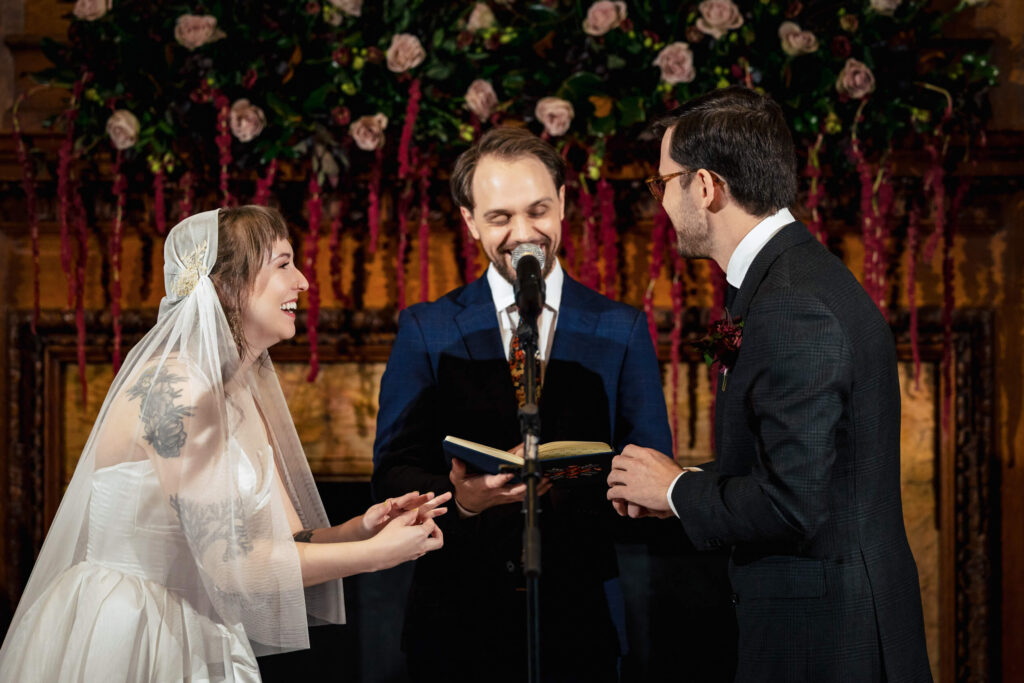 Couple getting married at Philadelphia College of Physicians