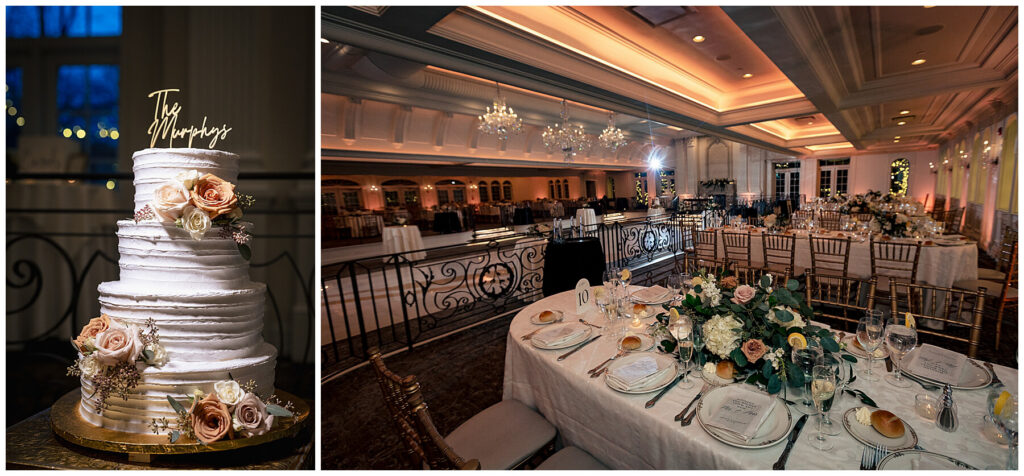 Wedding cake and dinner at Nanina's In The Park