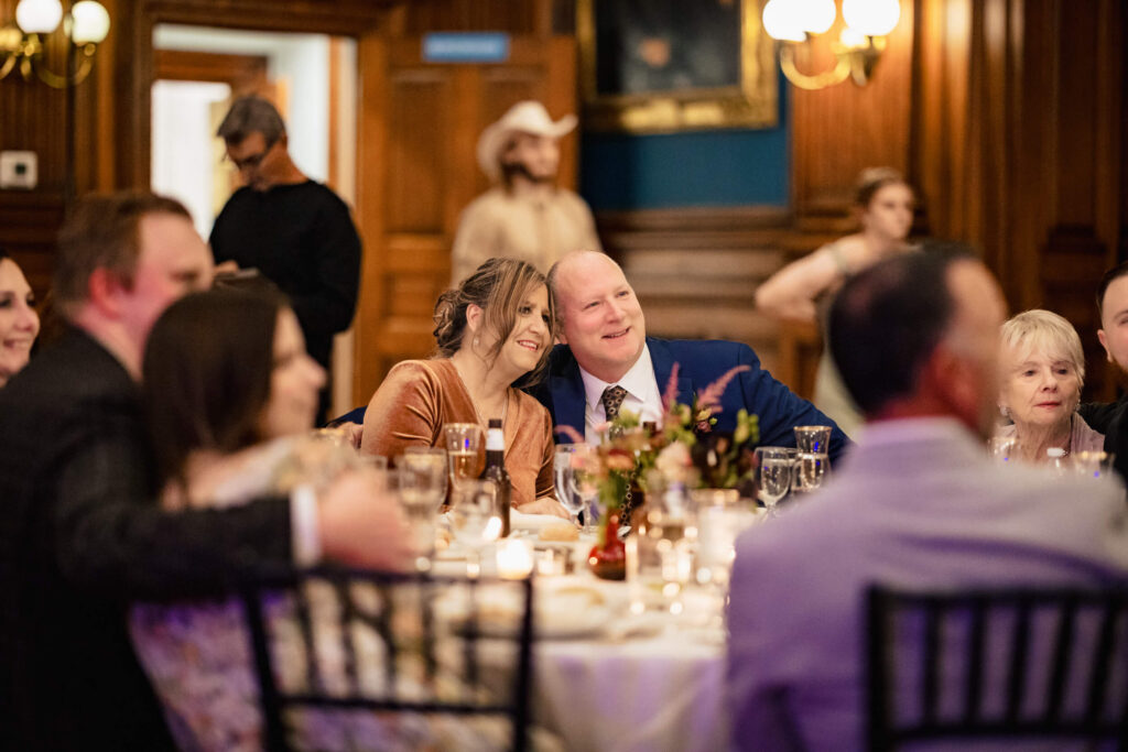 Couple at wedding at Philadelphia College of Physicians