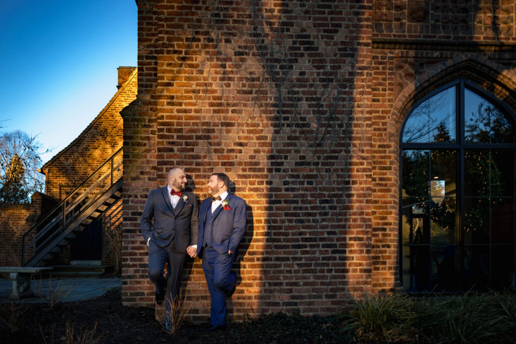 Aldie Mansion Wedding LGBTQ Couple Portrait Outside