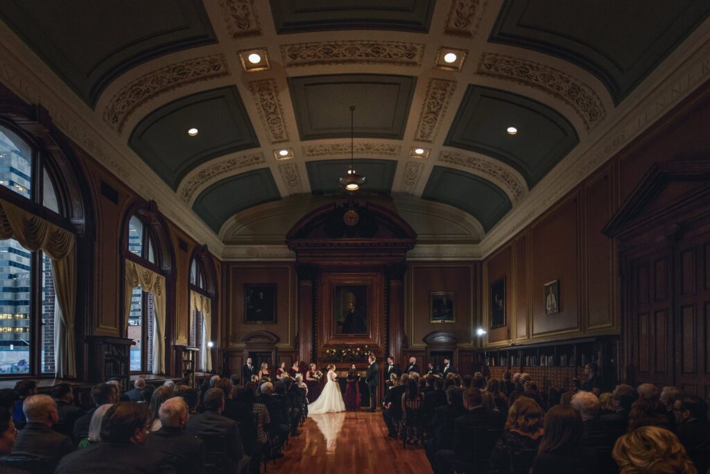 Mutter Museum Wedding Ceremony in Ashhurst Room
